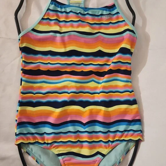 Speedo Youth Girls Size XL (16) One-piece Swimsuit Multi-colored - Picture 3 of 7